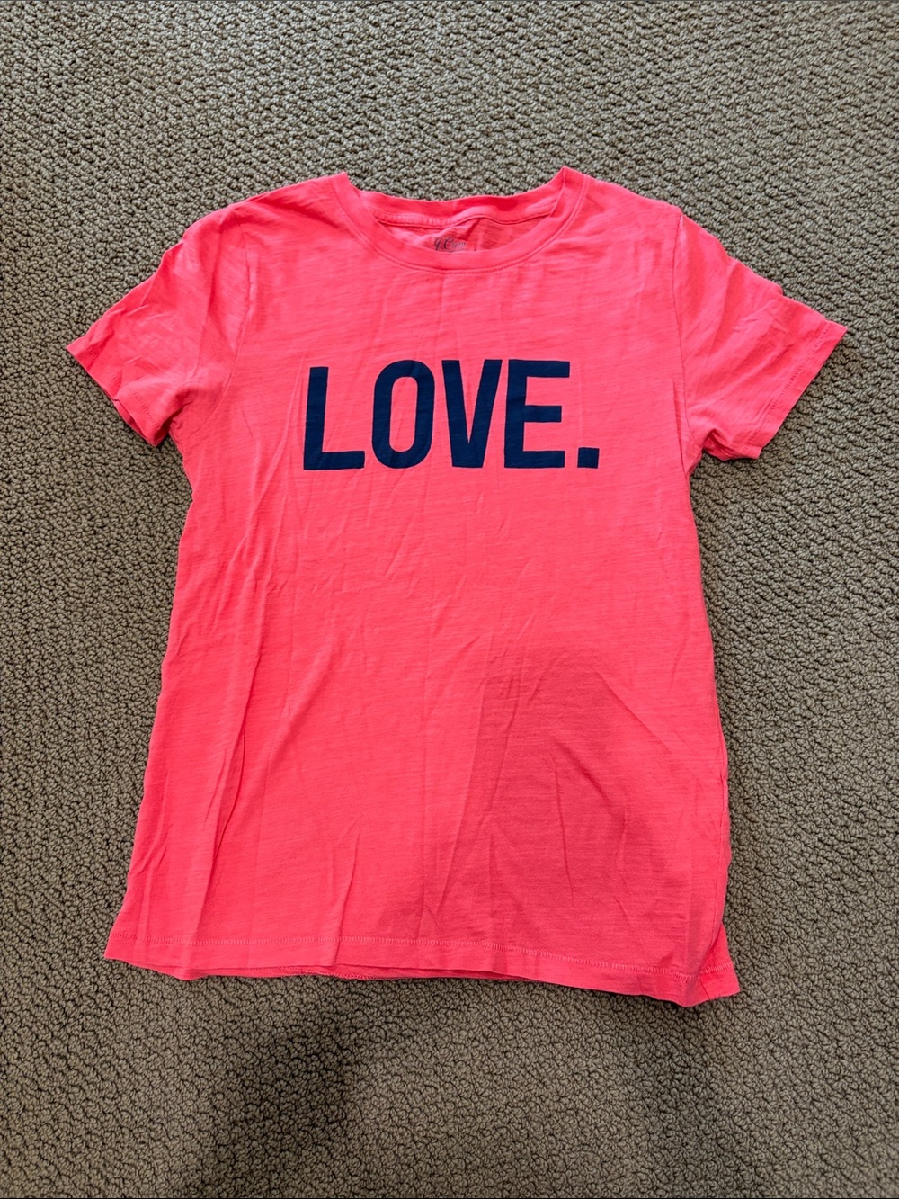 J. Crew Pink Graphic LOVE Tee